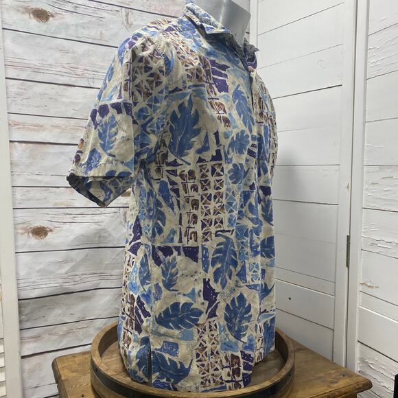 Weekender Traveler Tropical Hawaiian Aloha Camp Shirt Pocket Short Sleeve L - Picture 2 of 6